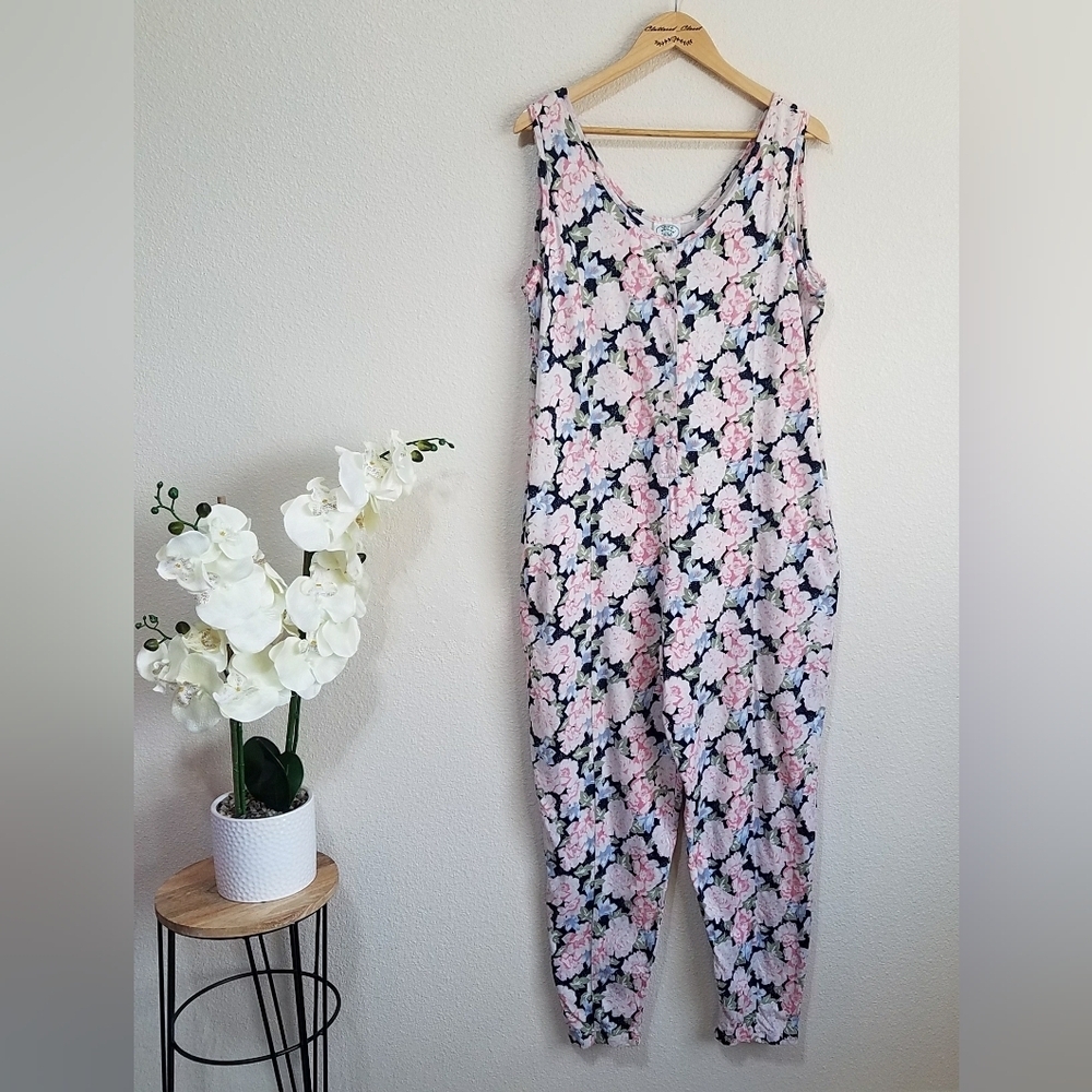 Laura Ashley Vintage Floral Onesie Jumpsuit